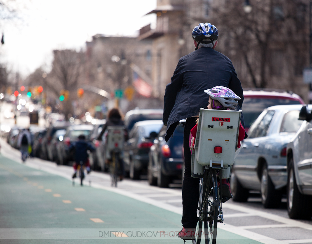 Prospect Park bike lane, BYC. Photo by Dmitry Gudkov.