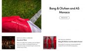 Bang & Olufsen full web design image