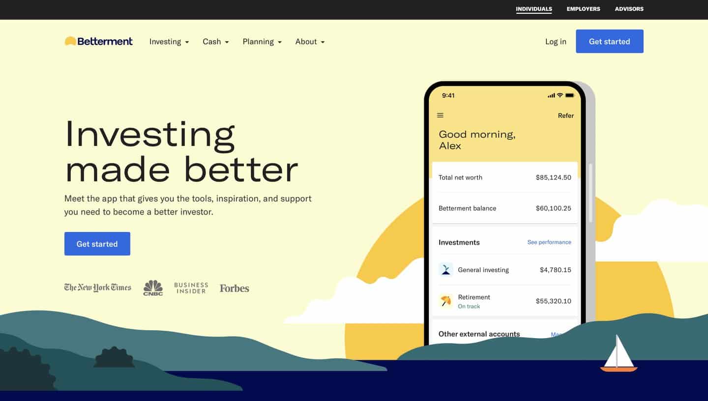 Betterment Homepage 1