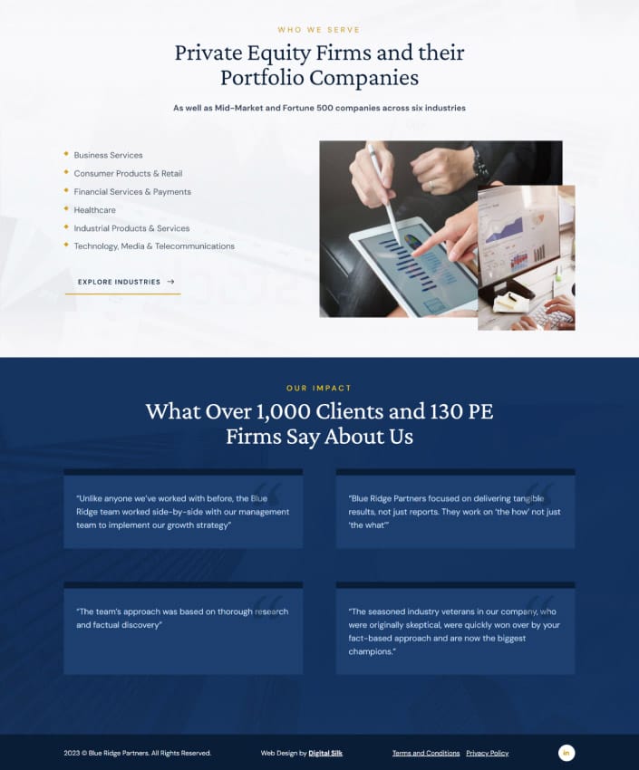 Blue Ridge Partners portfolio screenshot