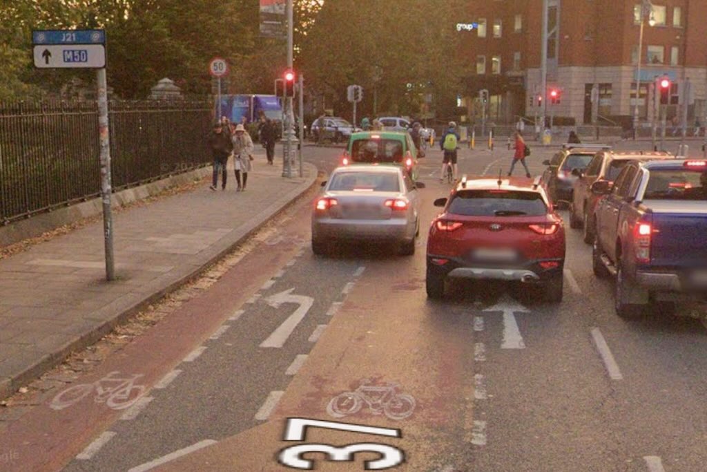 Worst bike lanes, Dublin, Ireland