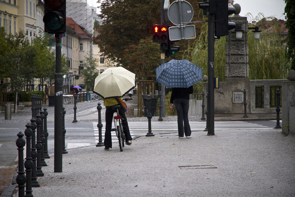 Like in any mainstream bicycling city, cyclists an pedestrians are hard to tell apart. 