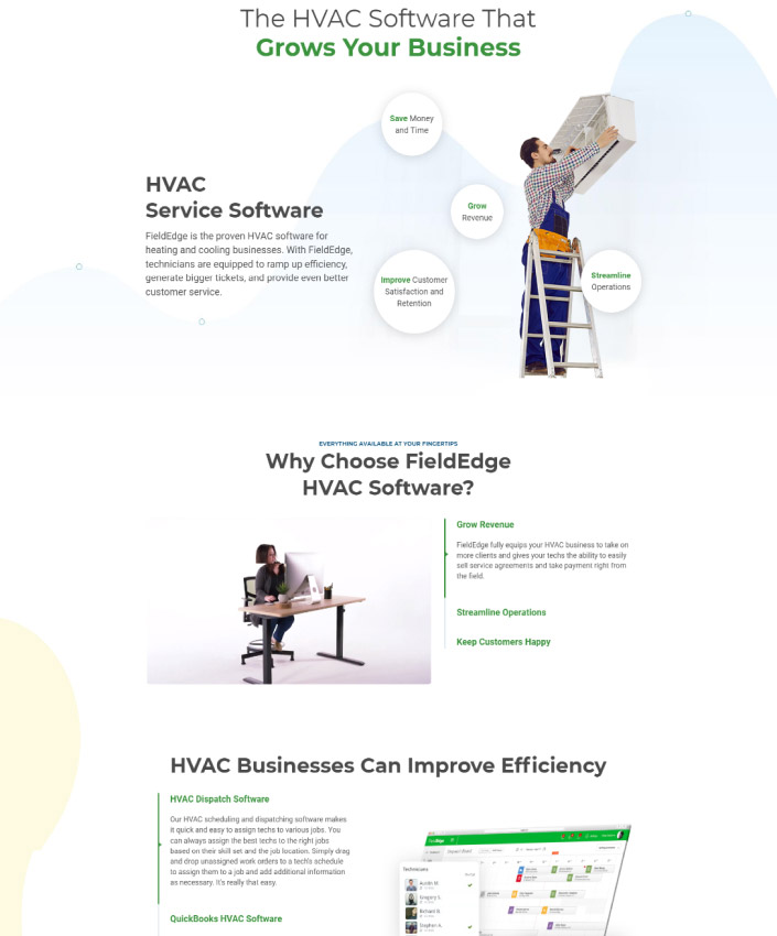 FieldEdge full web design image