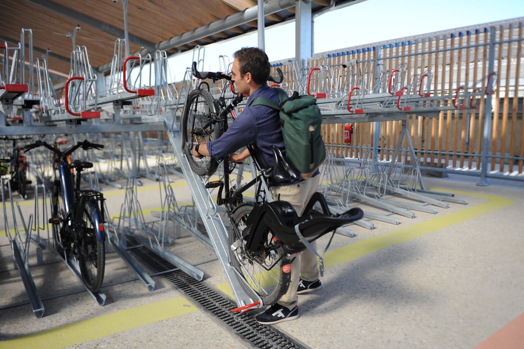 Gare de Nord Paris France bicycle parking