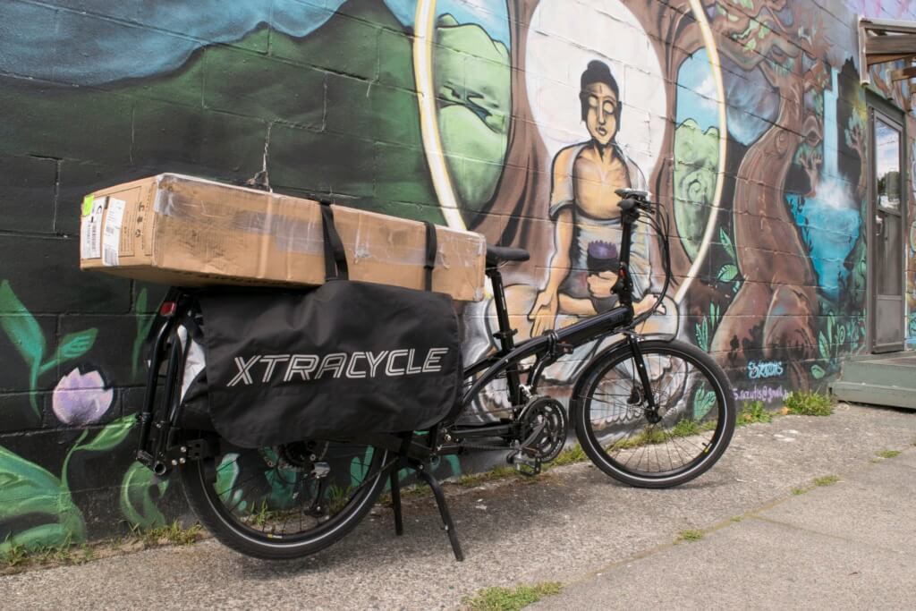 The Tern Cargo Node is the world's first full size cargo bike that folds down small enough to fit in an elevator. Photo by Hilary Angus