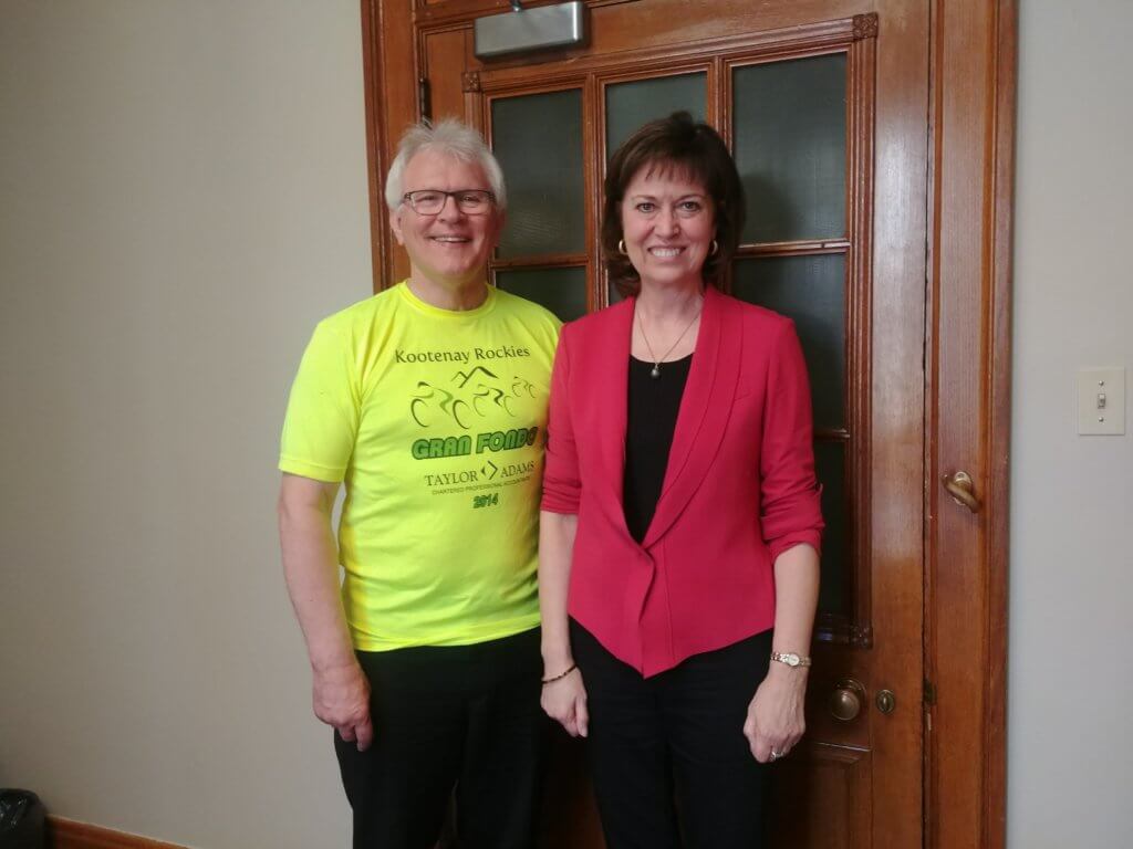 MPs Wayne Stetski and Pam Damoff - All Party Cycling Caucus Co-Chairs