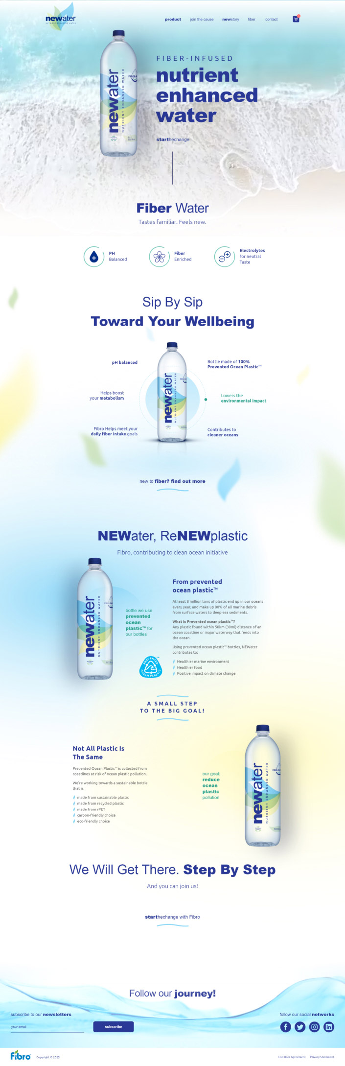 NEWater full web design image