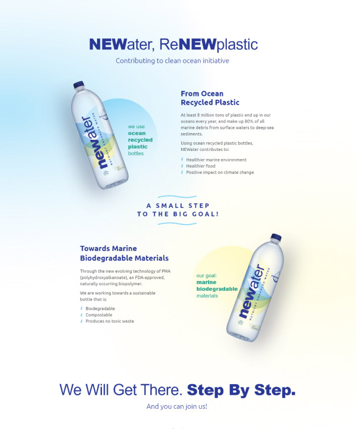 NEWater full web design image