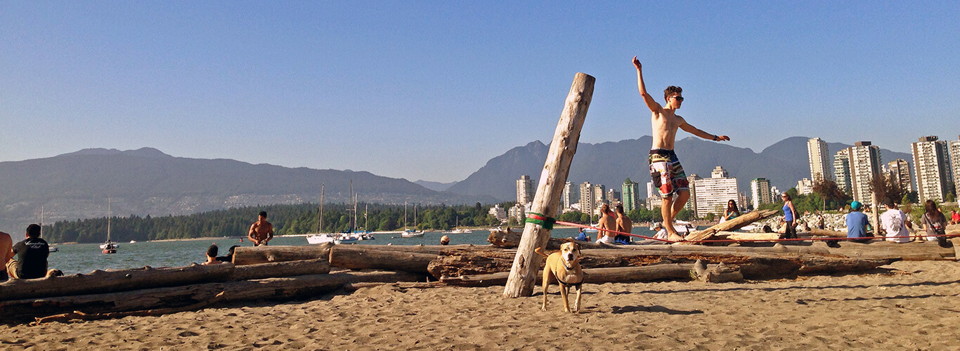 biking in Vancouver, BC