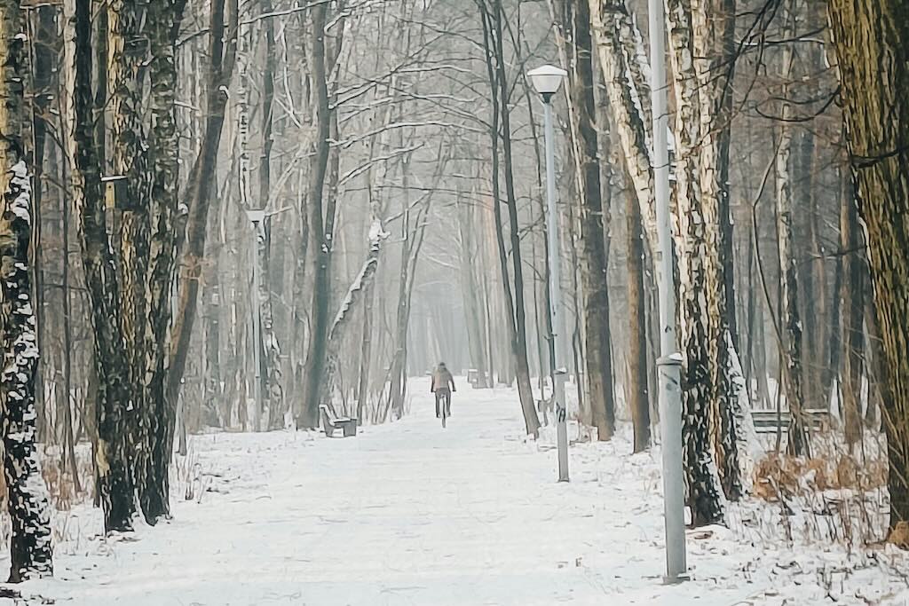 Winter biking