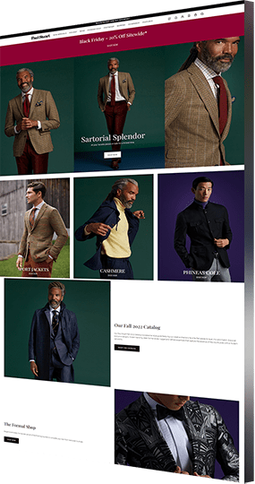 Website design company portfolio example: Paul Stuart