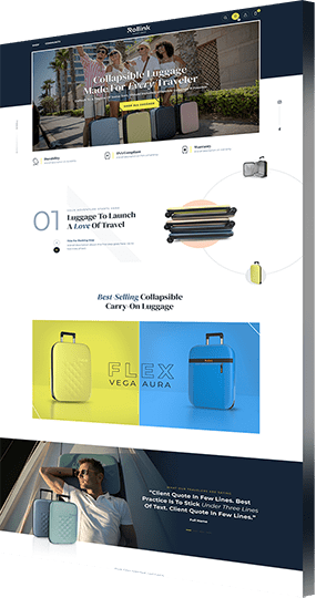 b2b web design company example: rollink