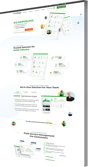 Website design and development example for FieldEdge