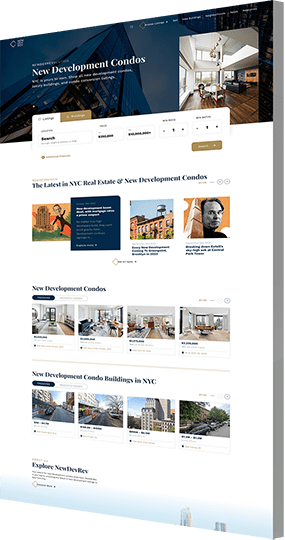 Website design and development example for NewDevRev