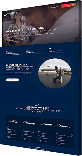 Website design and development example for NexGen