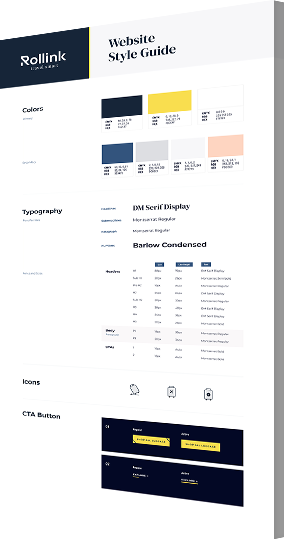 Typography style guide for Rollink