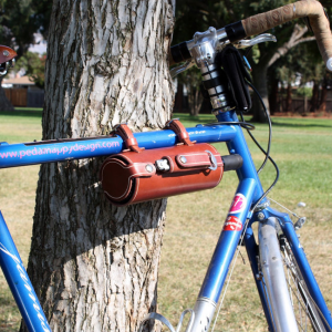 Pedal Happy Leather Wine Bottle Holder