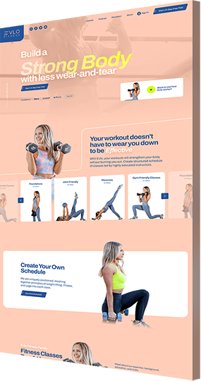 Web development services Evlo Fitness