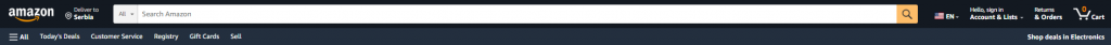 An image of Amazon's global navigation bar.